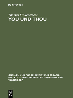cover image of You und thou